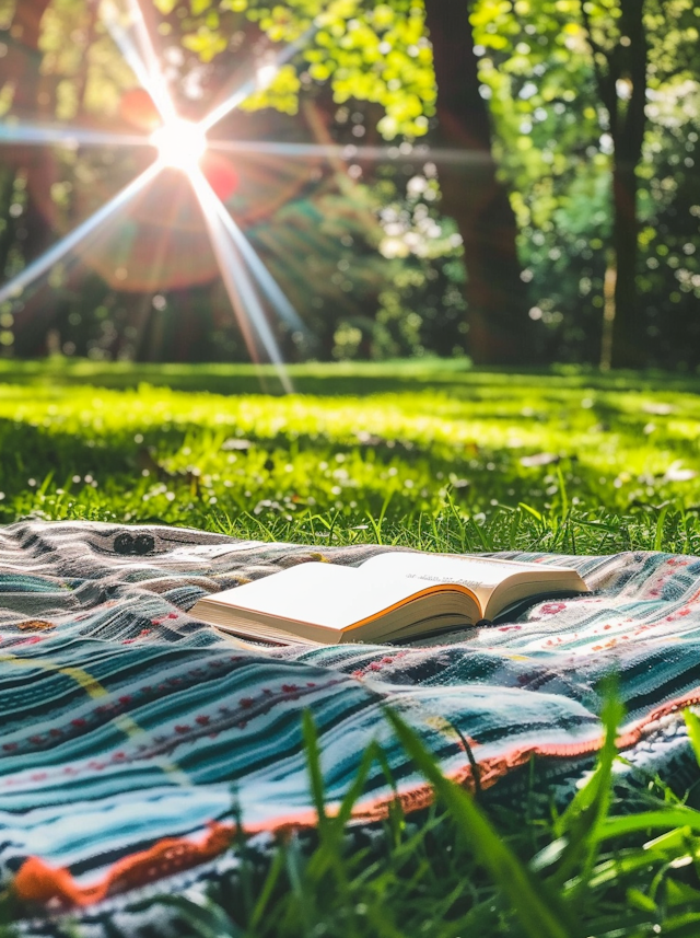 Serene Outdoor Reading Scene