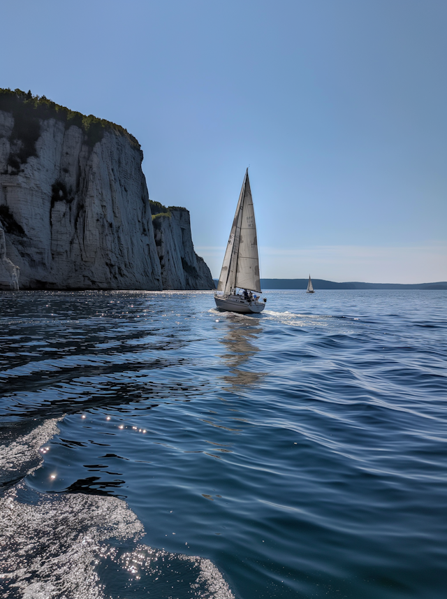 Serene Maritime Scene with Sailboats