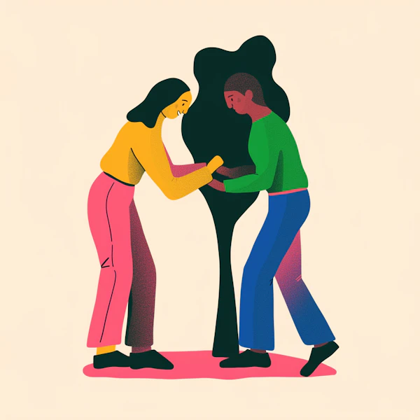Colorful Duo Illustration