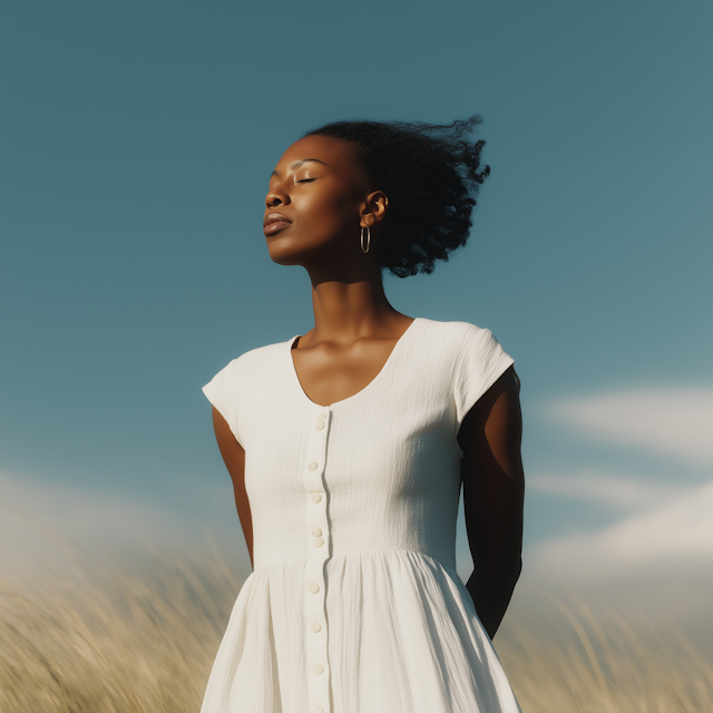 Serene Outdoor Portrait