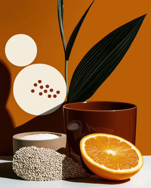 Orange and Quinoa Art
