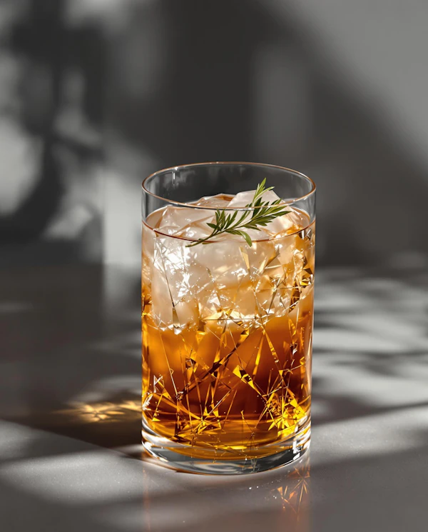 Cocktail with Herb Garnish