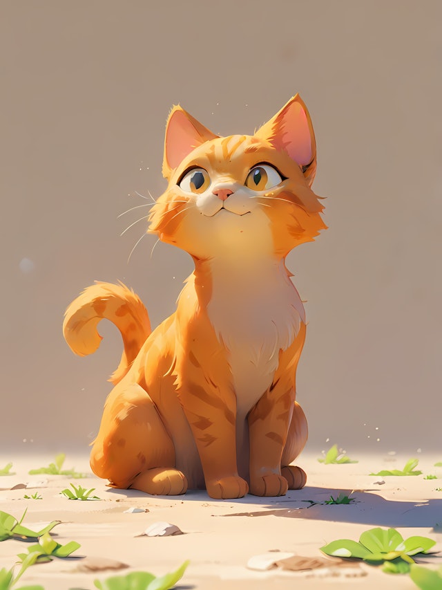 Orange Tabby Cat Art