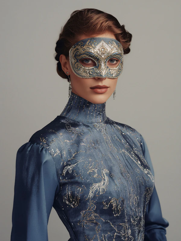 Elegant Masquerade Portrait
