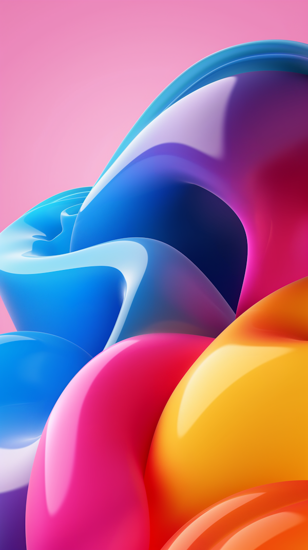 Abstract Fluid Shapes Art