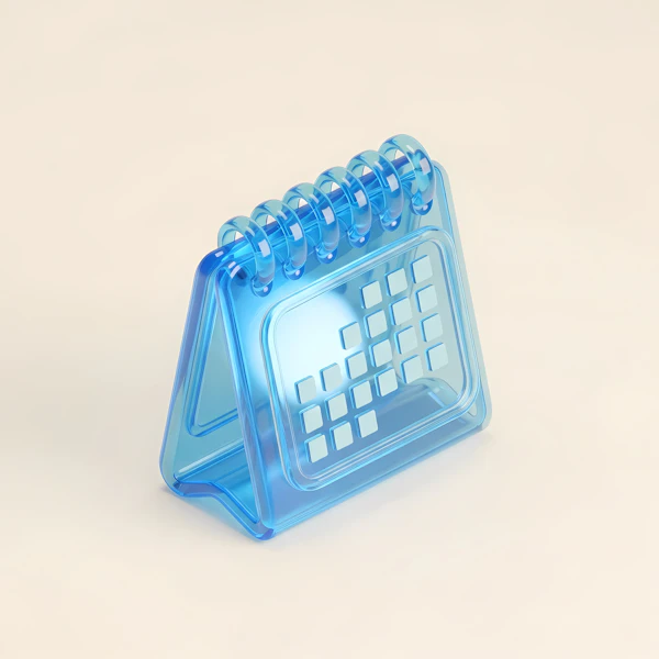Translucent Blue Calendar