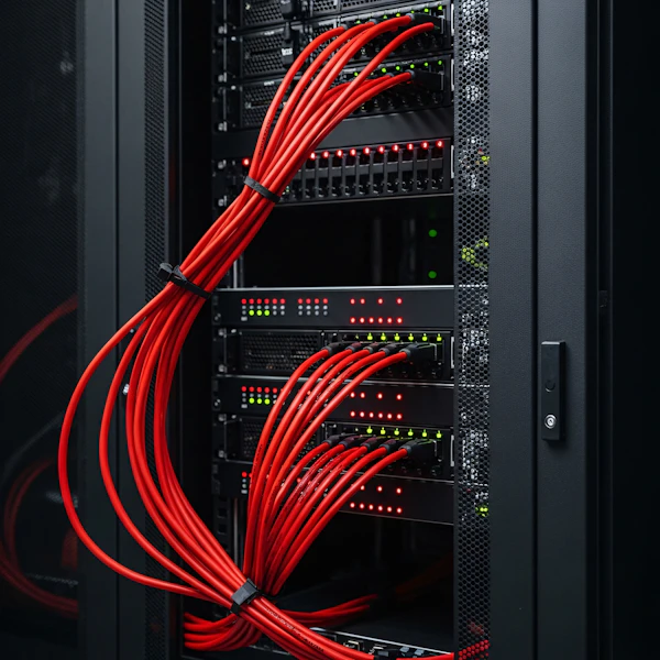 Server Rack Close-Up