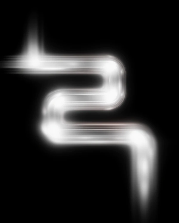 Glowing Serpentine Design