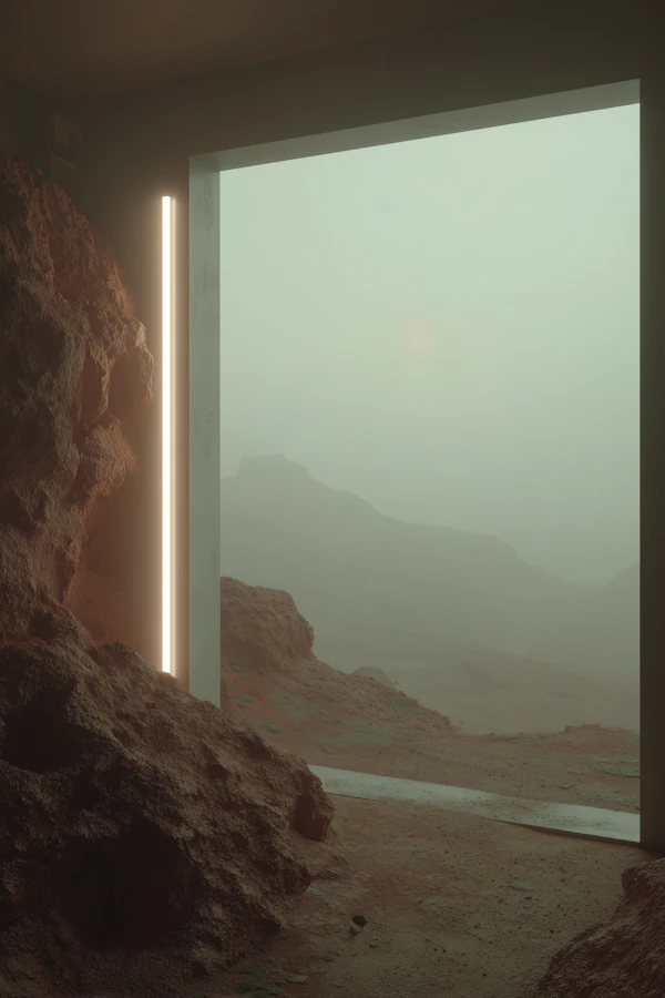 Futuristic Desert Sculpture
