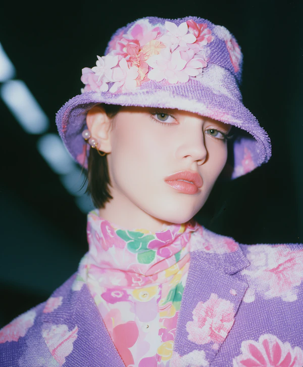 Floral Purple Portrait