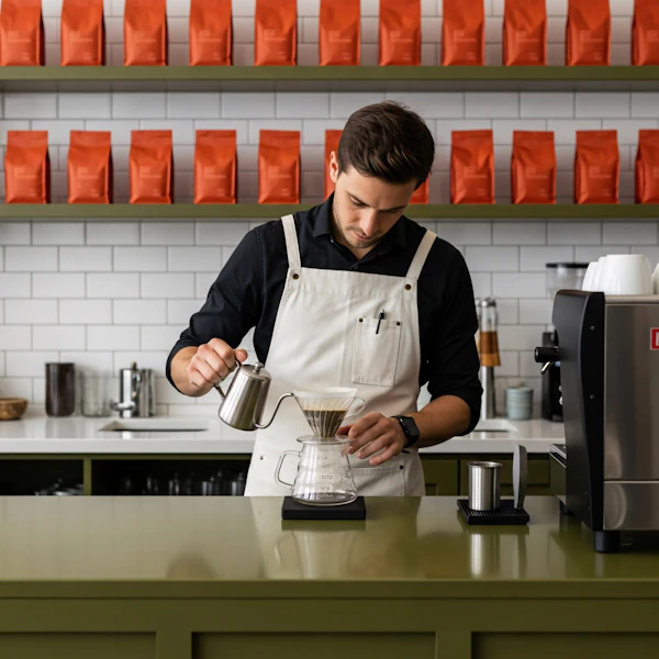 Barista Preparing Coffee