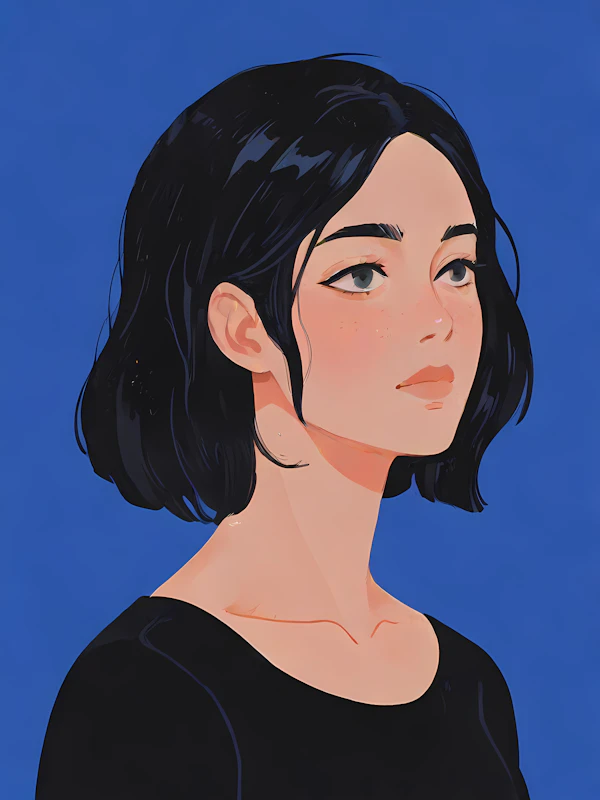 Stylized Portrait of a Young Woman