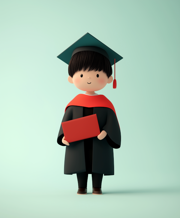 Cartoon Graduation Child Character