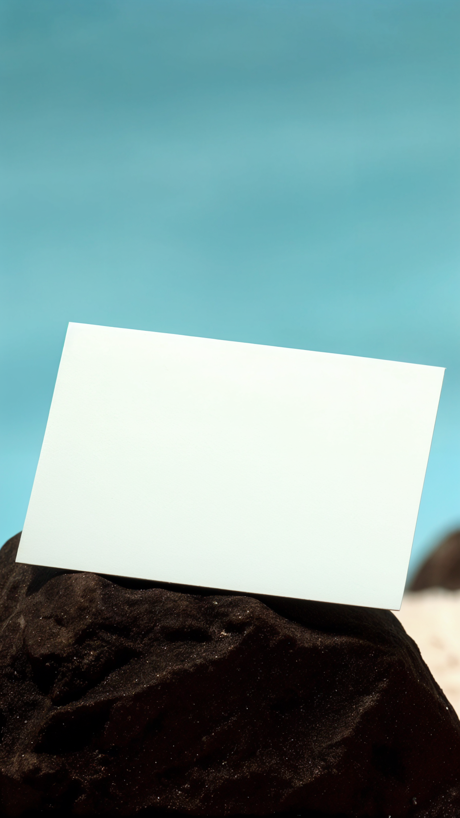 Blank Card Against Blue Sky