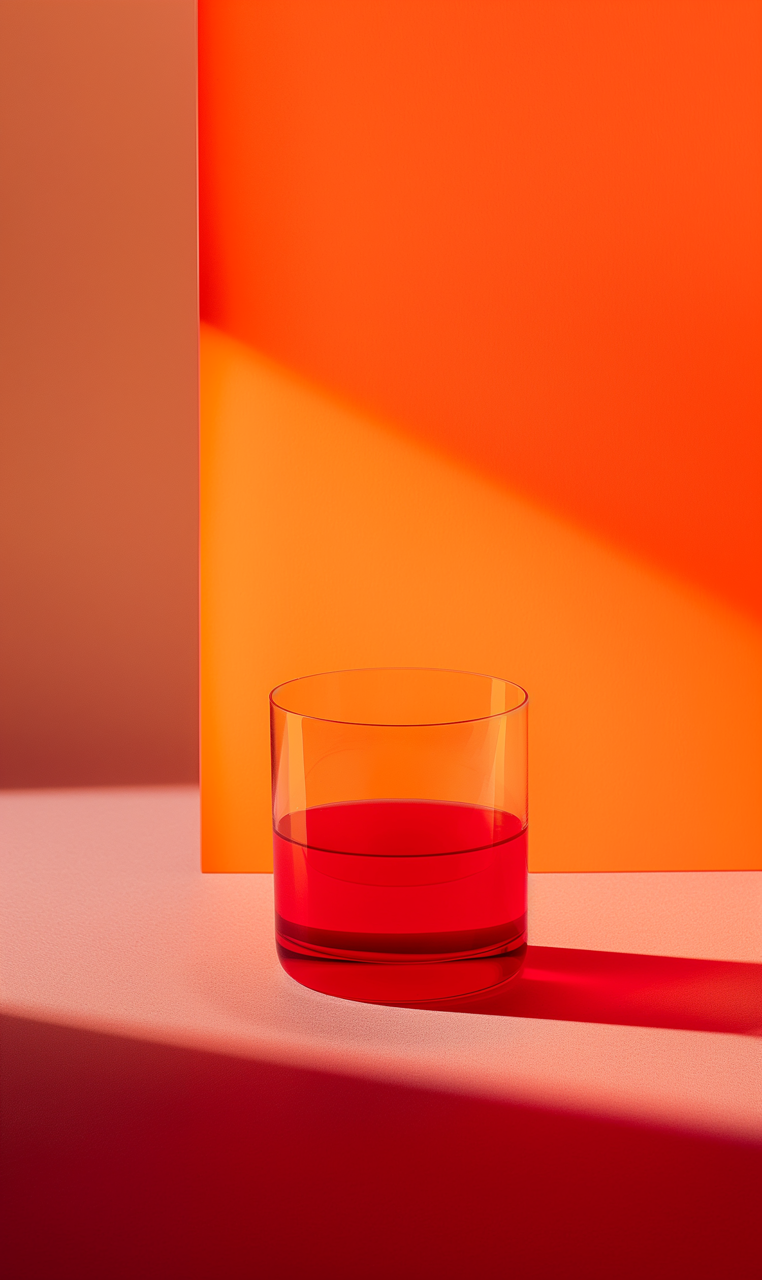 Abstract Red and Orange Glass Study