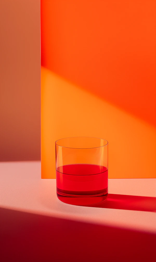 Abstract Red and Orange Glass Study