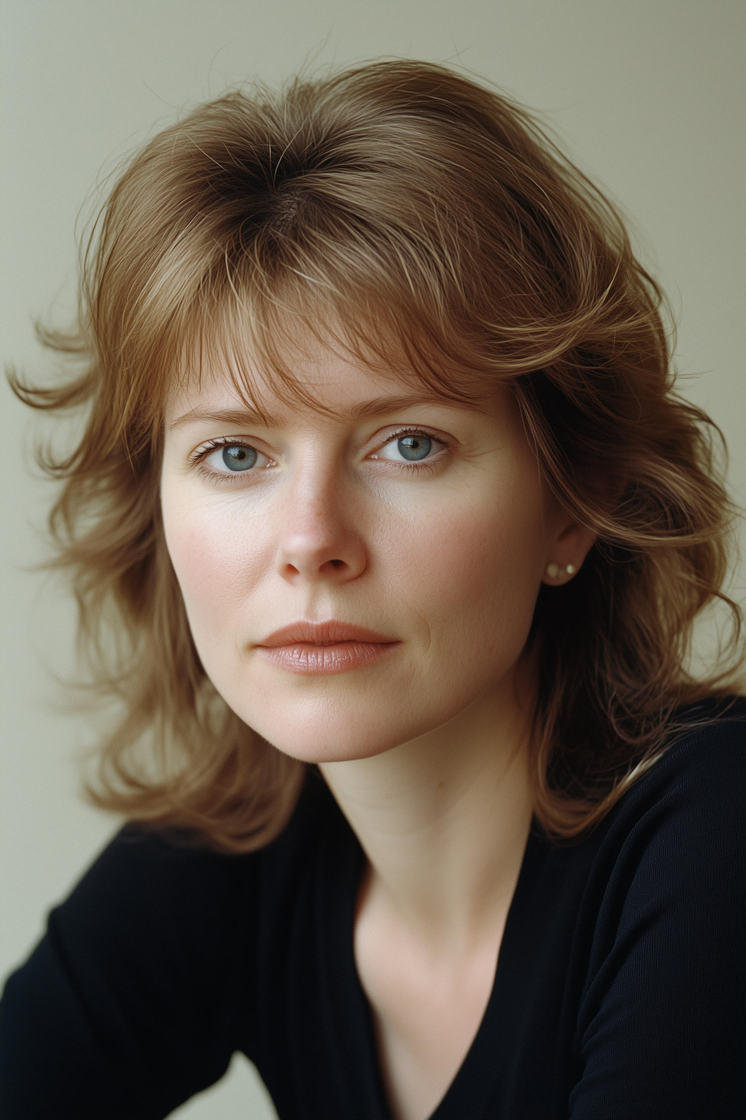 Portrait of a Woman with Light Brown Hair