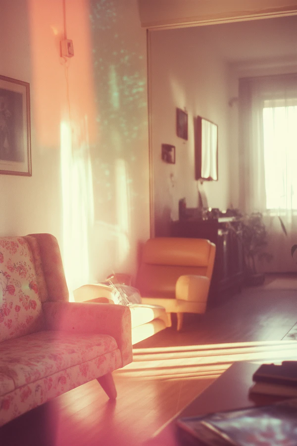 Cozy Living Room in Sunlight