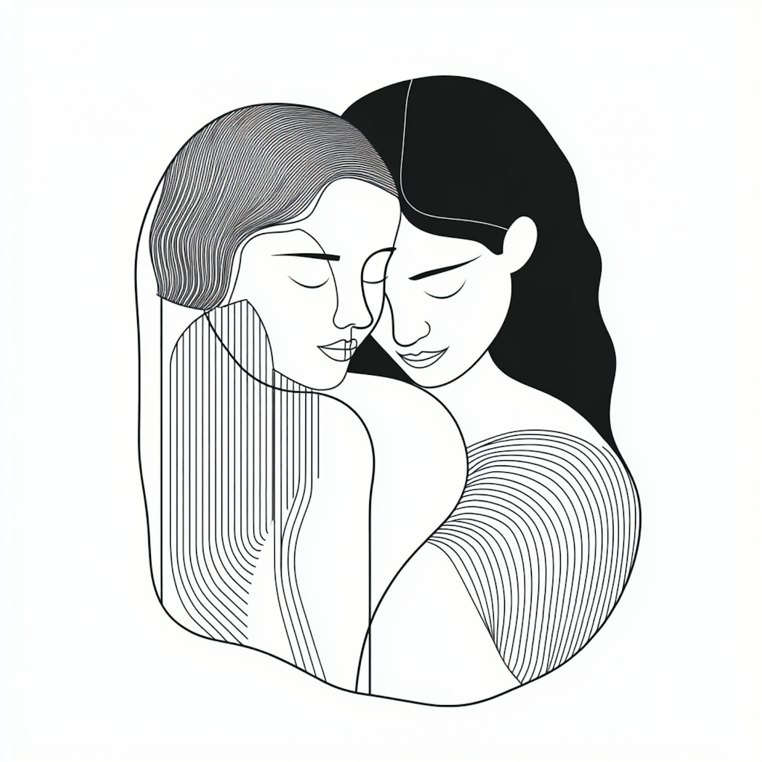 Intimate Embrace Illustration