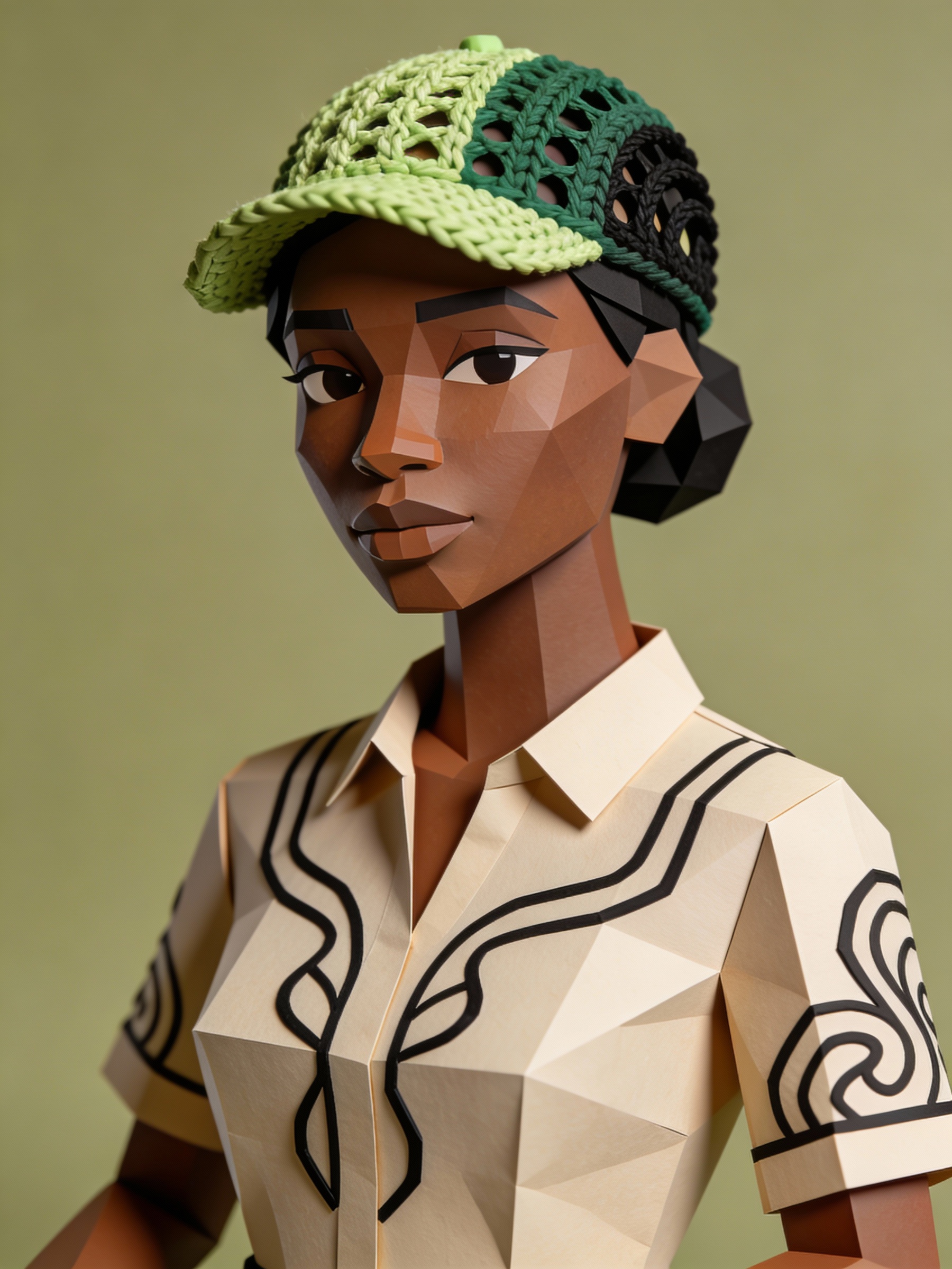 Polygonal Character Art 3D Image on Lummi