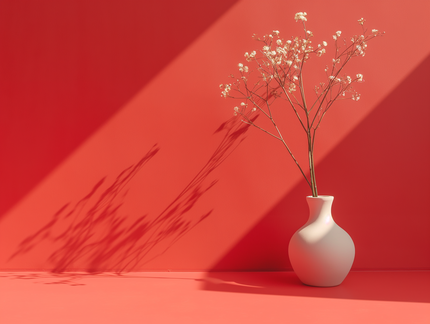 Minimalist Vase and Flower Composition