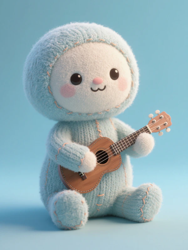 Plush Toy with Ukulele