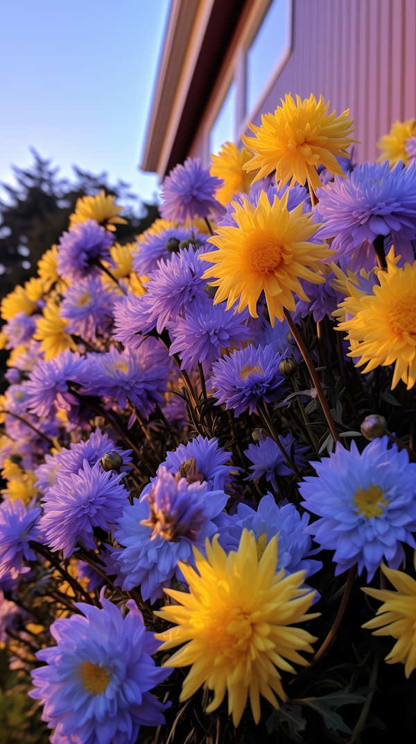 Sun-kissed Asters in Bloom