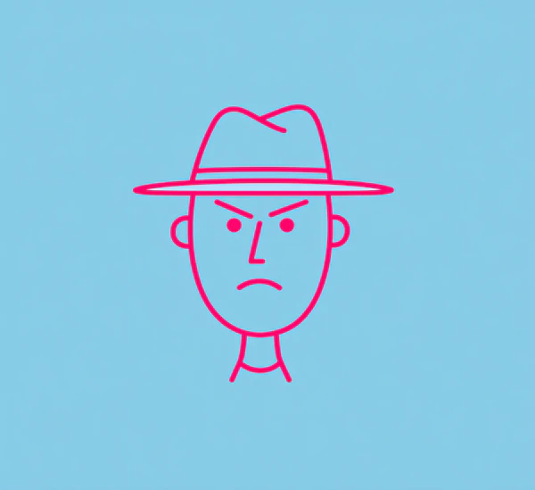 Minimalist Angry Face