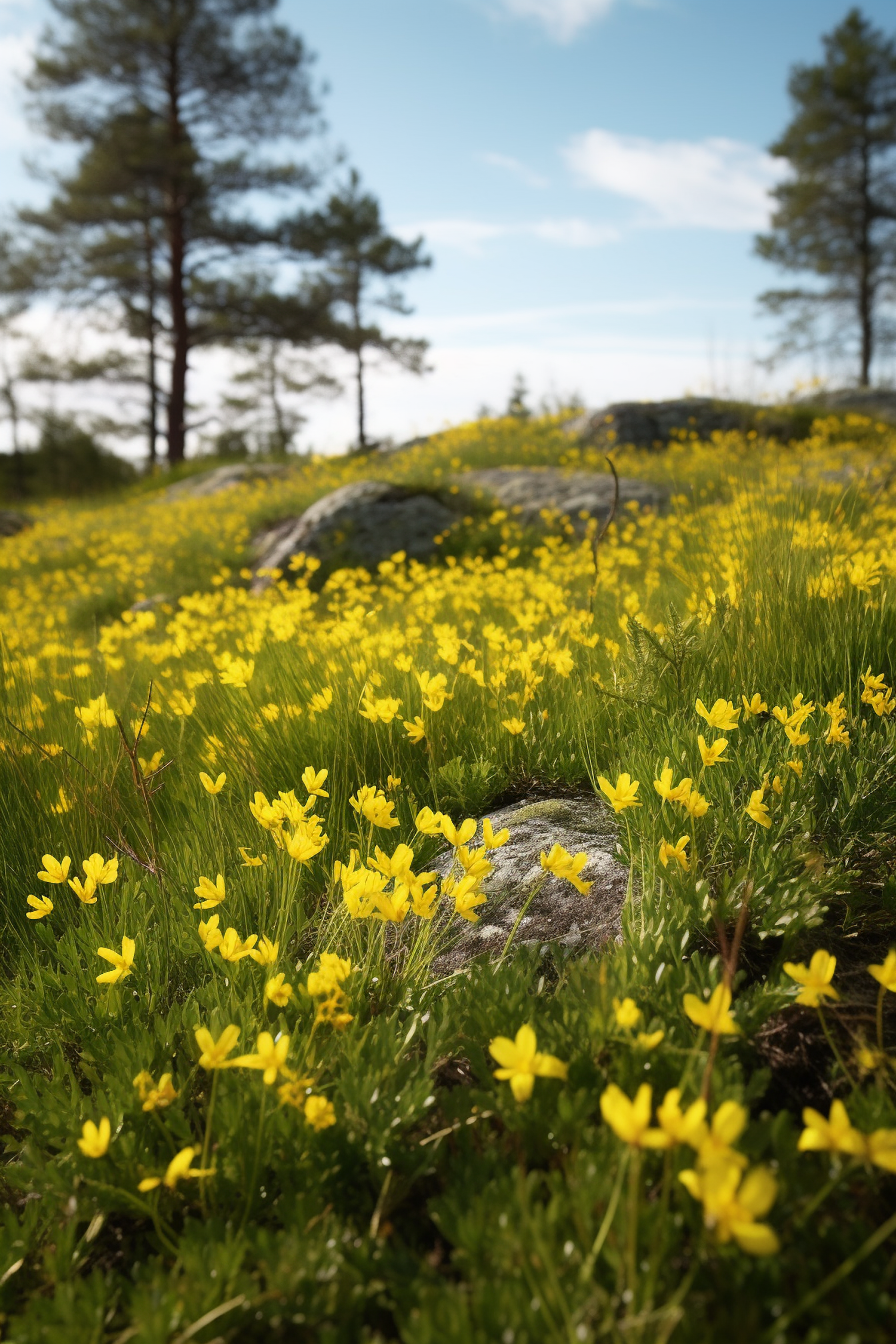 Vibrant Field of Yellow Flowers