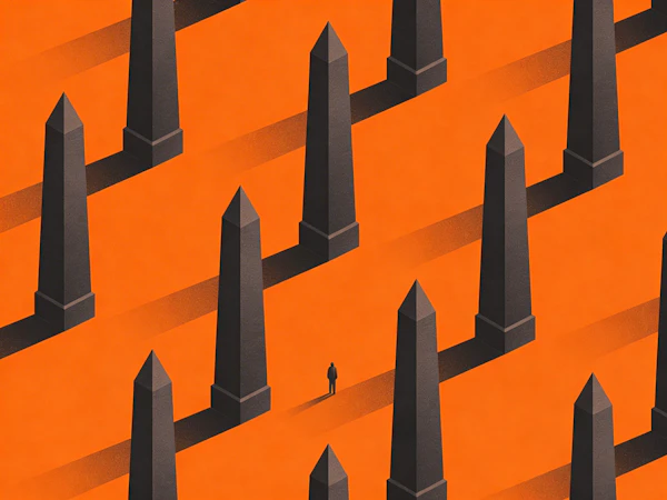 Surreal Obelisk Scene