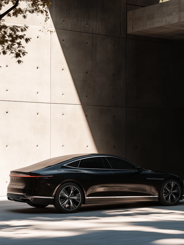 Luxury Black Sedan