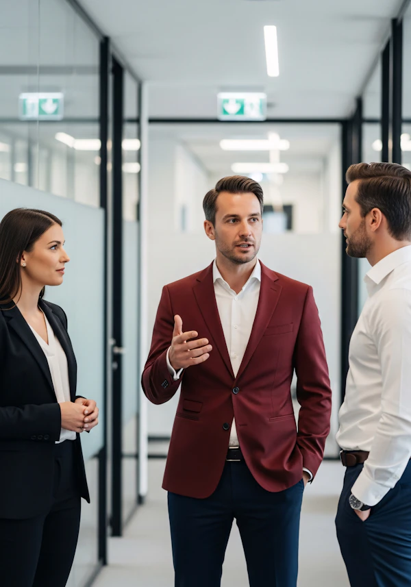 Office Discussion Scene