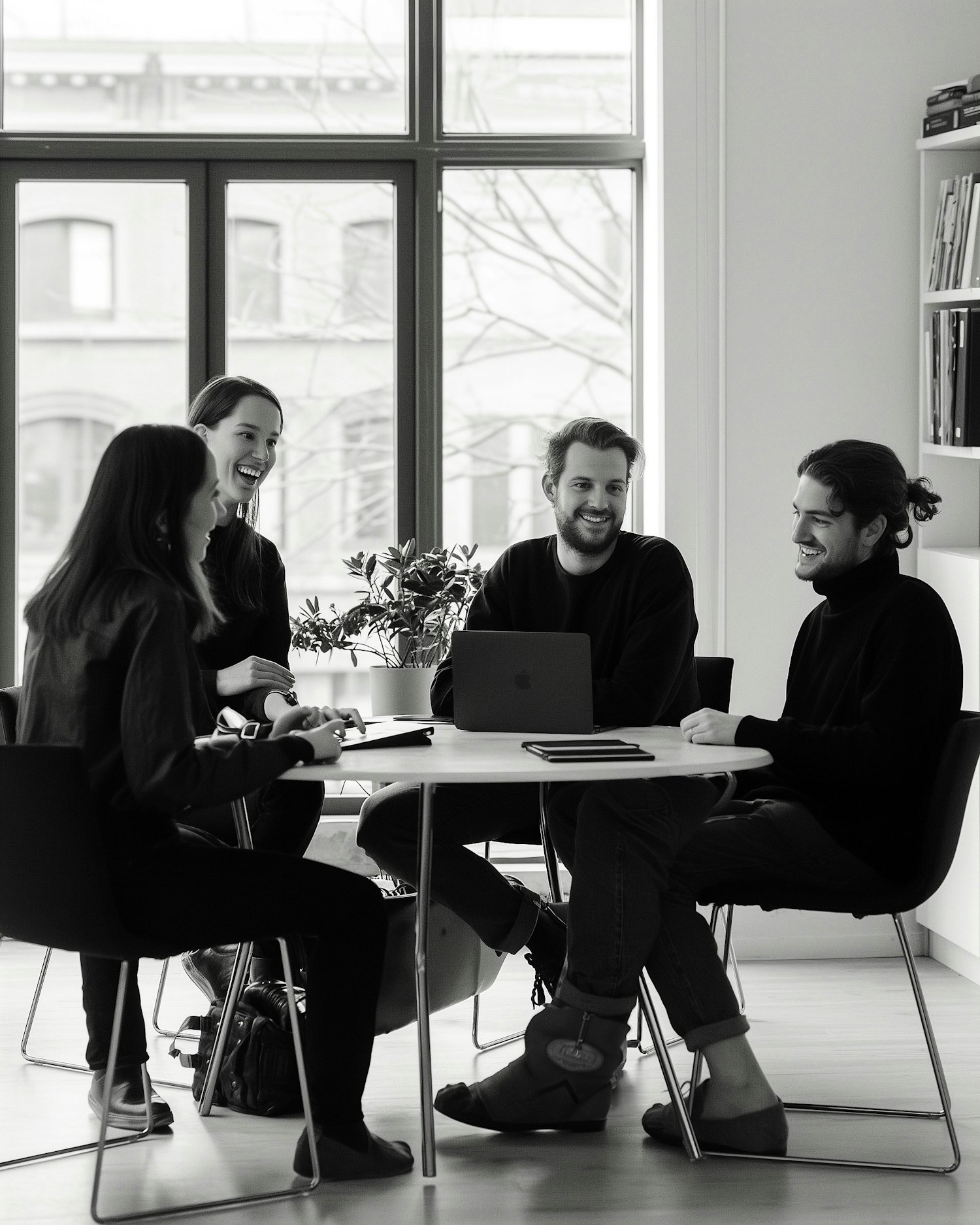 Casual Office or Café Gathering