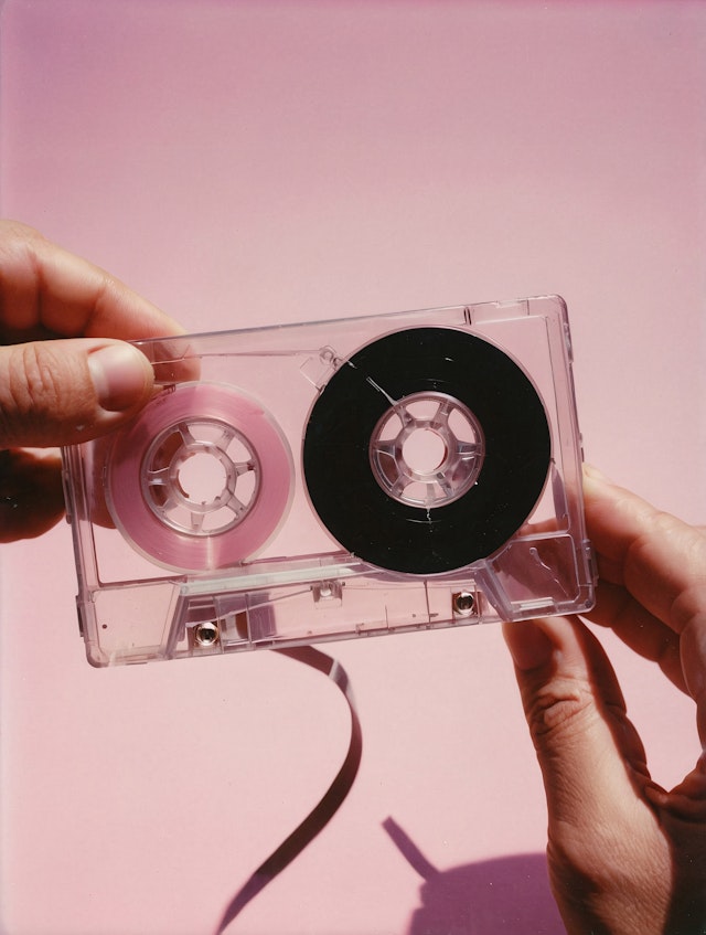 Close-up of Cassette Tape