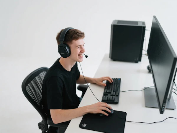 Young Man at Computer