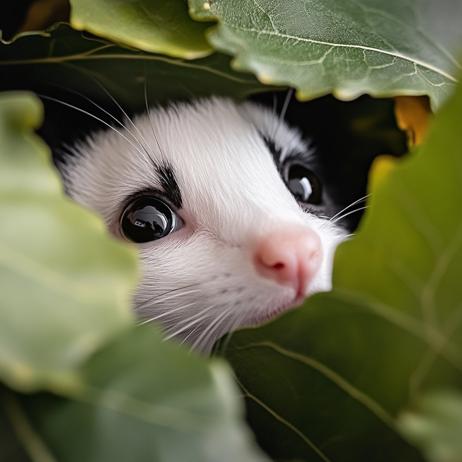 Curious Cat in Greenery