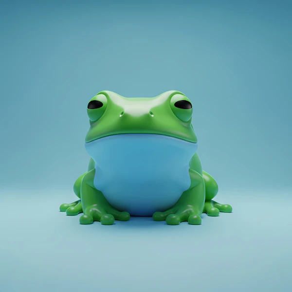 Vibrant 3D Frog