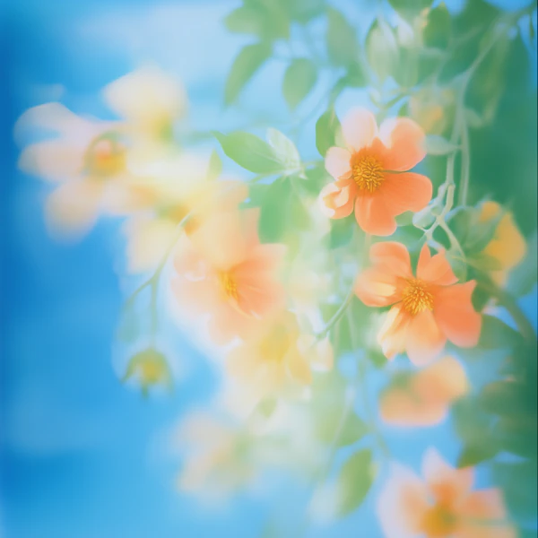 Dreamy Orange Flowers