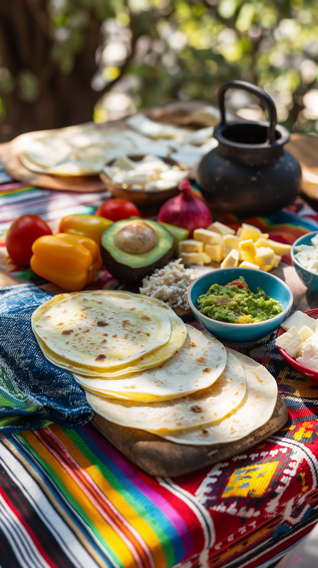 Festive Outdoor Dining with Latin American Cuisine