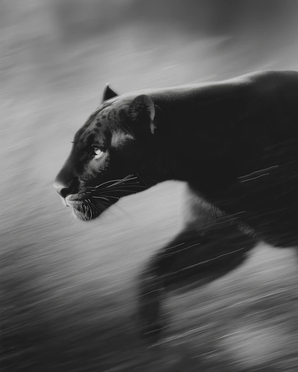 Black Panther in Motion