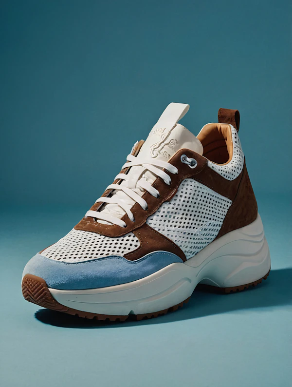 Stylish Sneaker on Solid Background