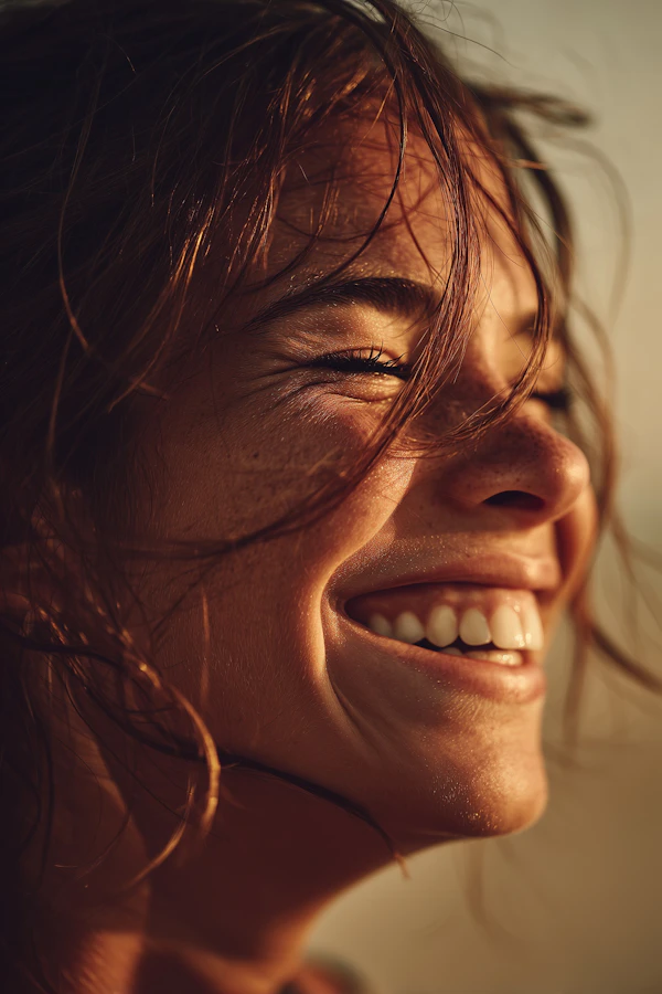 Joyful Woman in Sunlight
