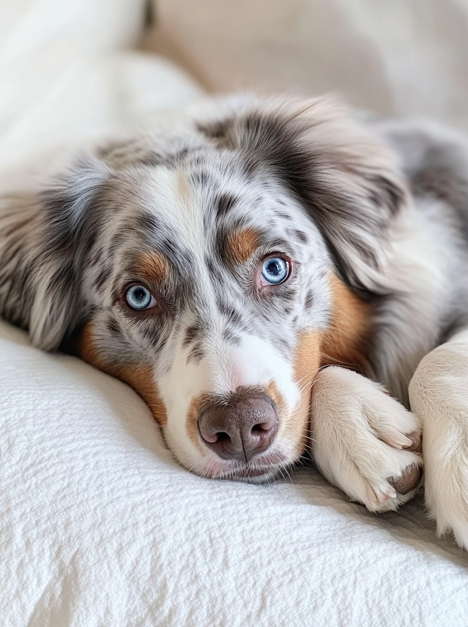 Portrait of Australian Shepherd with Heterochromia