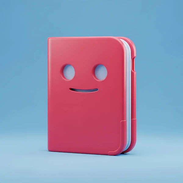 Smiling Red Book Render