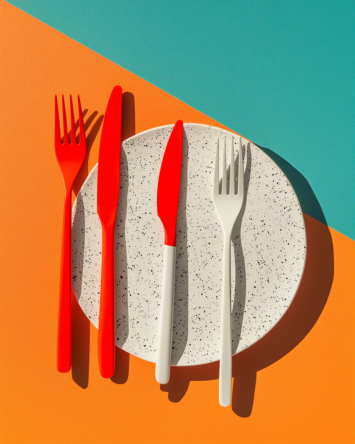 Modern Cutlery Composition