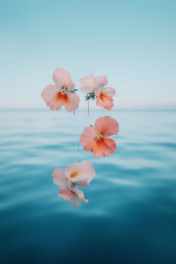 Floating Pastel Flowers