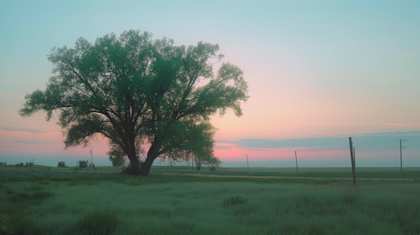 Serene Landscape at Dawn/Dusk