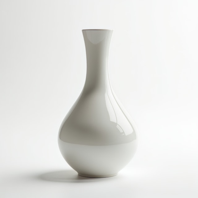 Sleek White Ceramic Vase