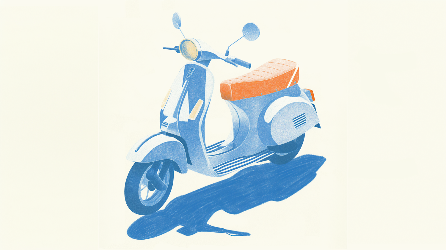 Vintage Scooter Illustration