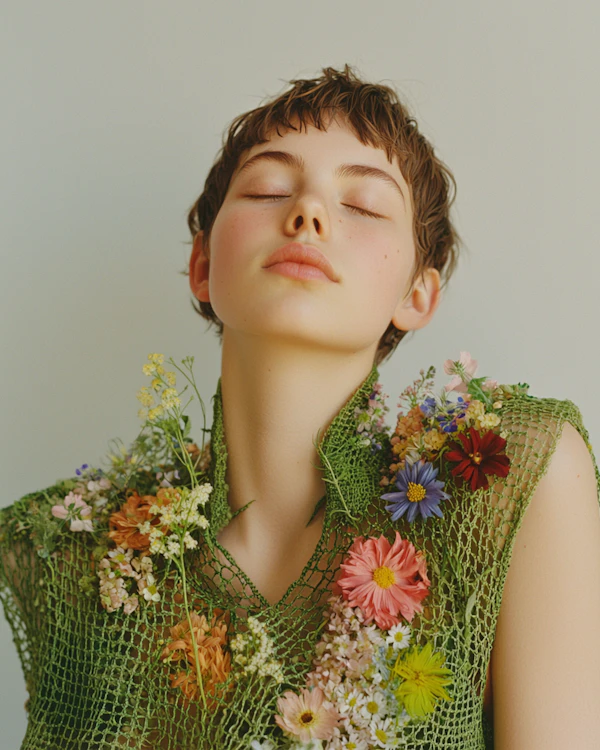 Floral Harmony Portrait